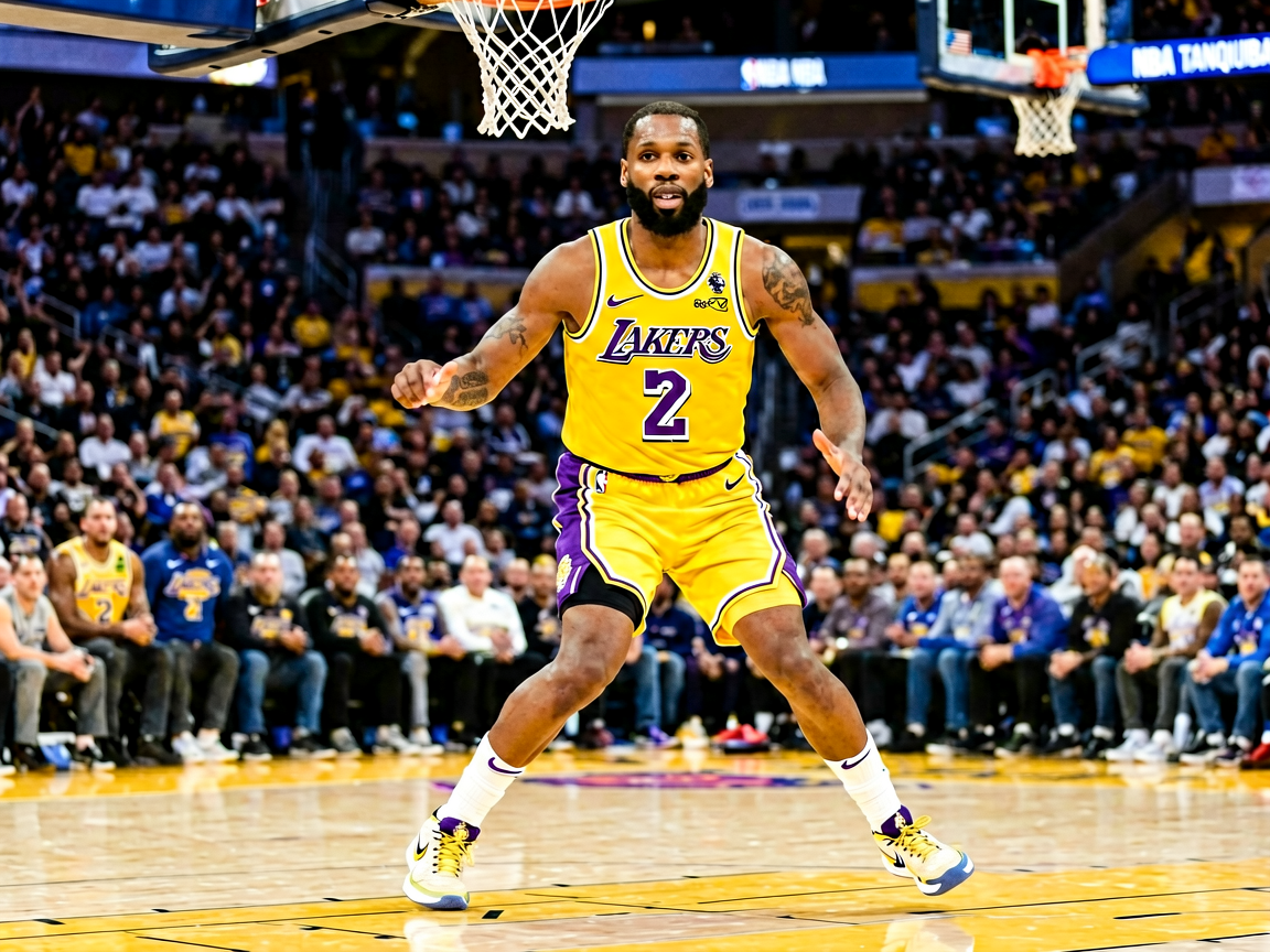 NBA湖人队詹姆斯比赛精彩表现